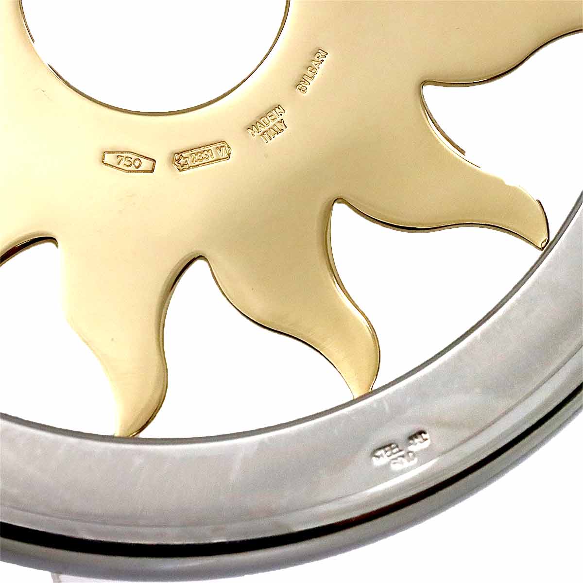 Tondo Sun Pendant Top 18K YG 750 SS