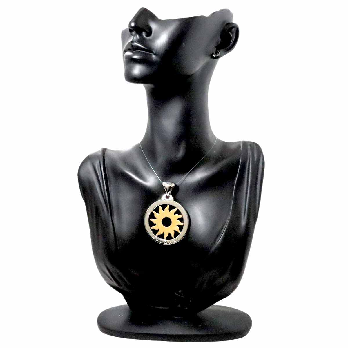 Tondo Sun Pendant Top 18K YG 750 SS