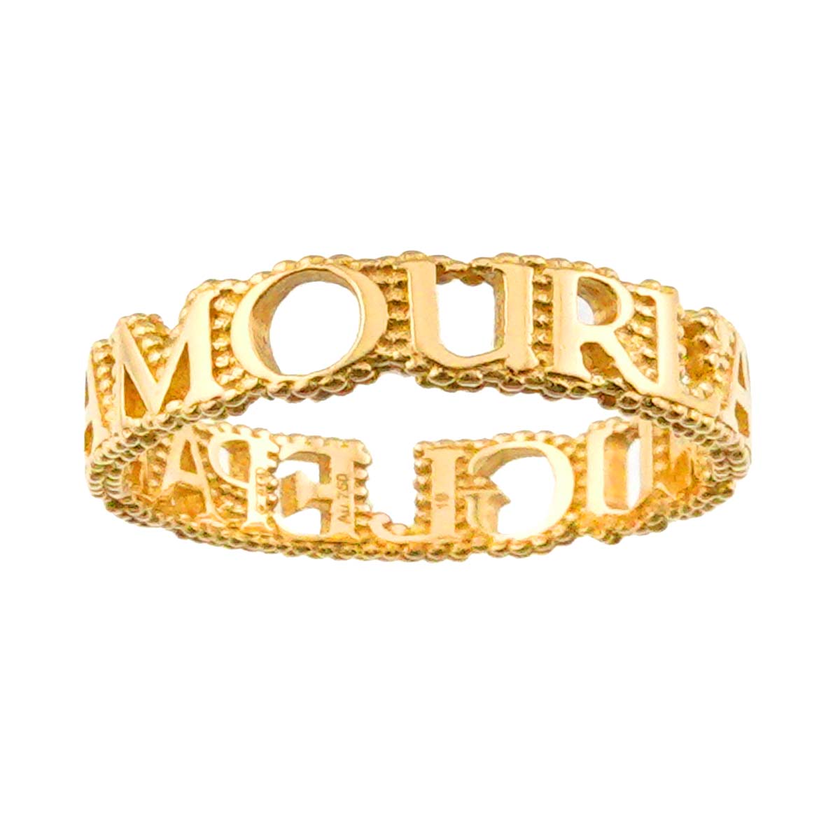 L AVEUGLE PAR AMOUR Ring 18K Yellow Gold 750 Size19 8.25(US)