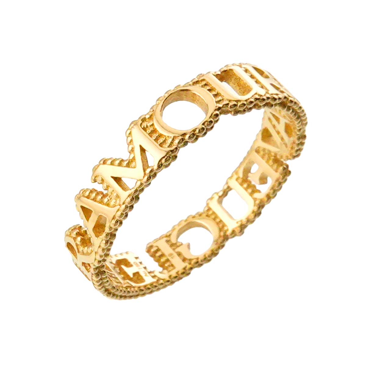 L AVEUGLE PAR AMOUR Ring 18K Yellow Gold 750 Size19 8.25(US)