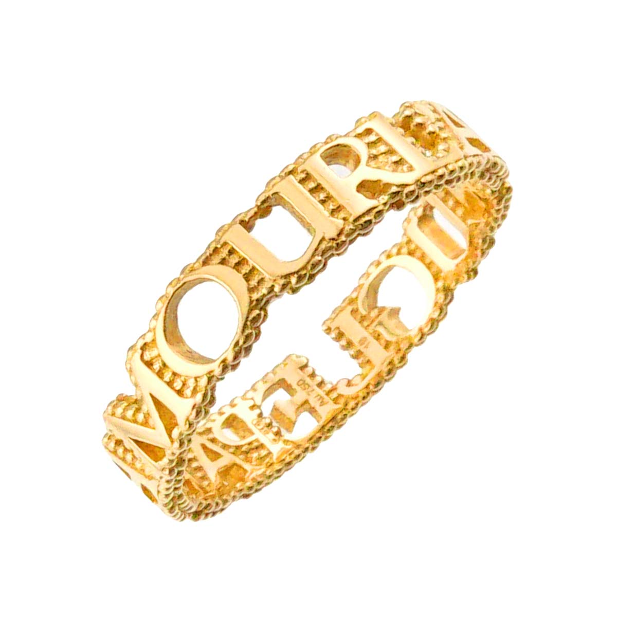 L AVEUGLE PAR AMOUR Ring 18K Yellow Gold 750 Size19 8.25(US)