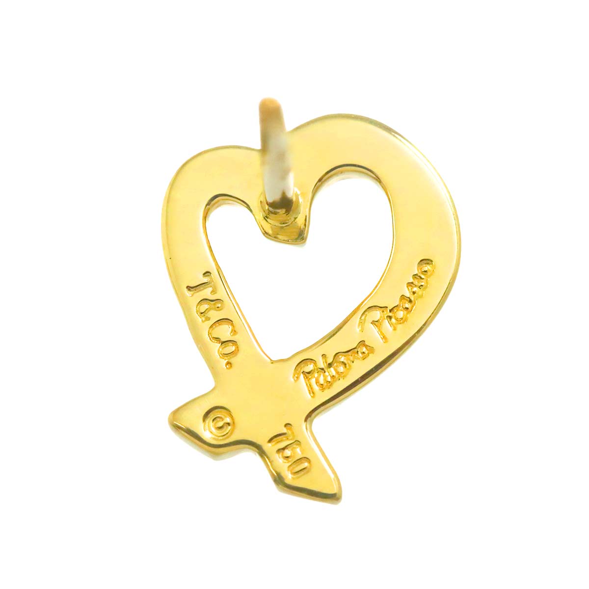 Loving Heart Earrings Pierced 18K Yellow Gold 750