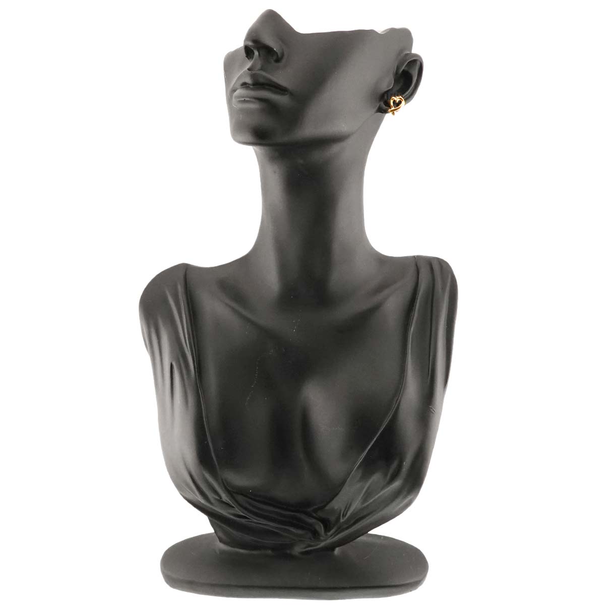 Loving Heart Earrings Pierced 18K Yellow Gold 750