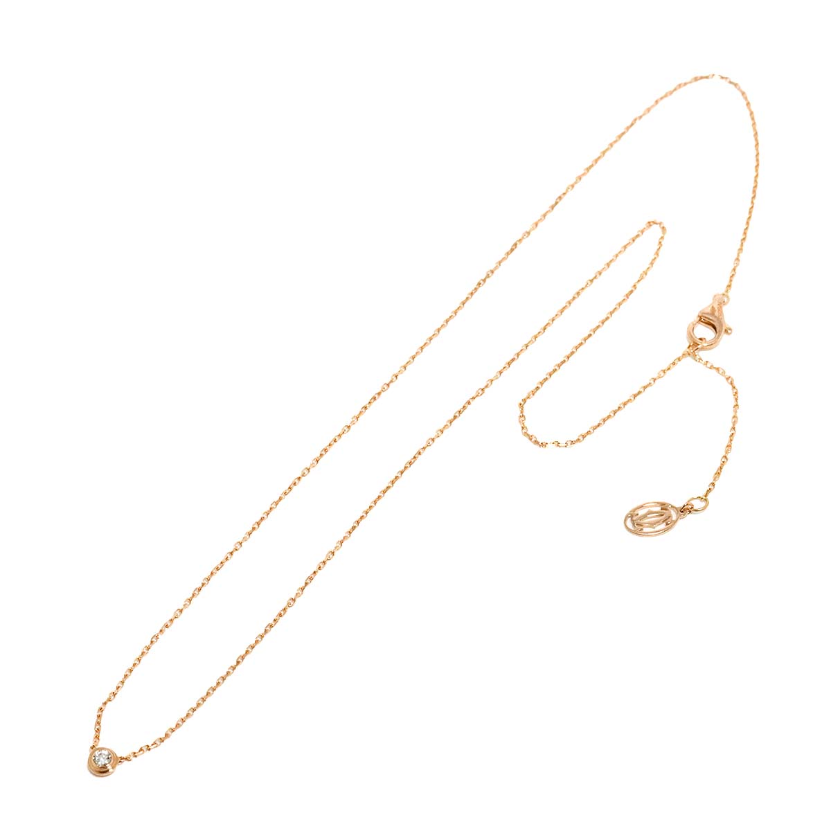 d Amour Diamond Necklace XS 18K Pink Gold 750