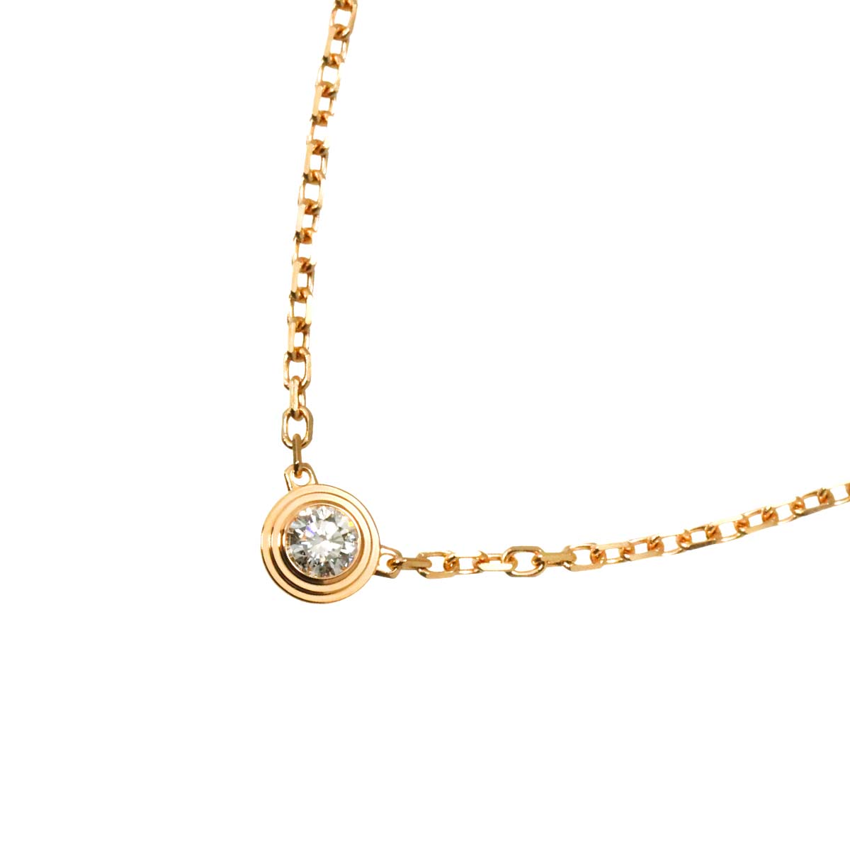 d Amour Diamond Necklace XS 18K Pink Gold 750