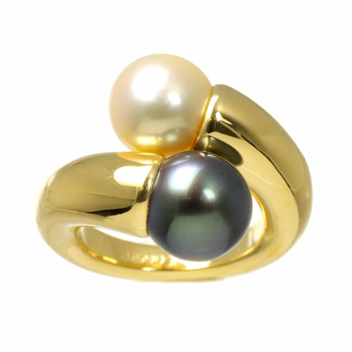 South Sea pearl Ring 18K Yellow Gold 750 size51 5.5-5.75(US)