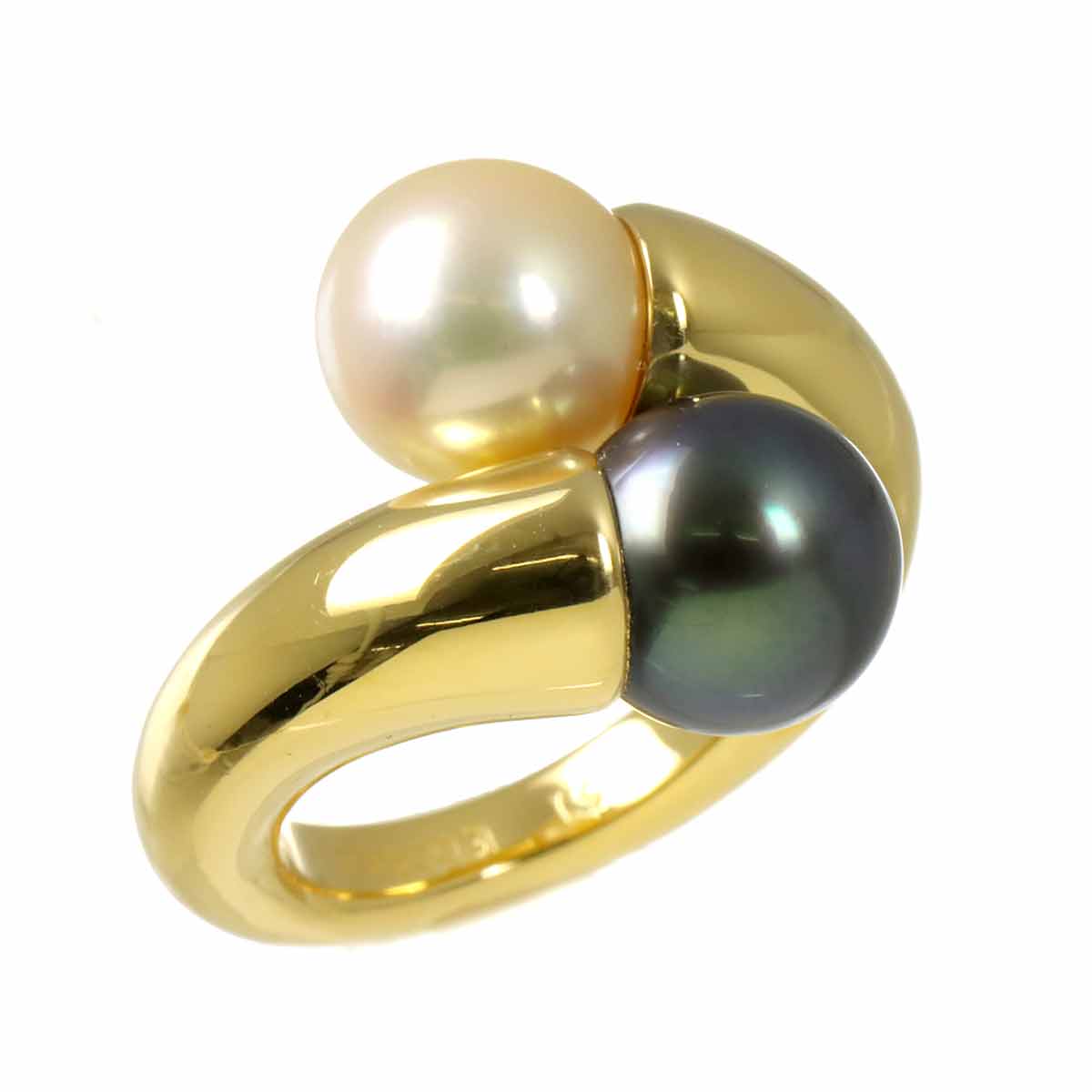 South Sea pearl Ring 18K Yellow Gold 750 size51 5.5-5.75(US)