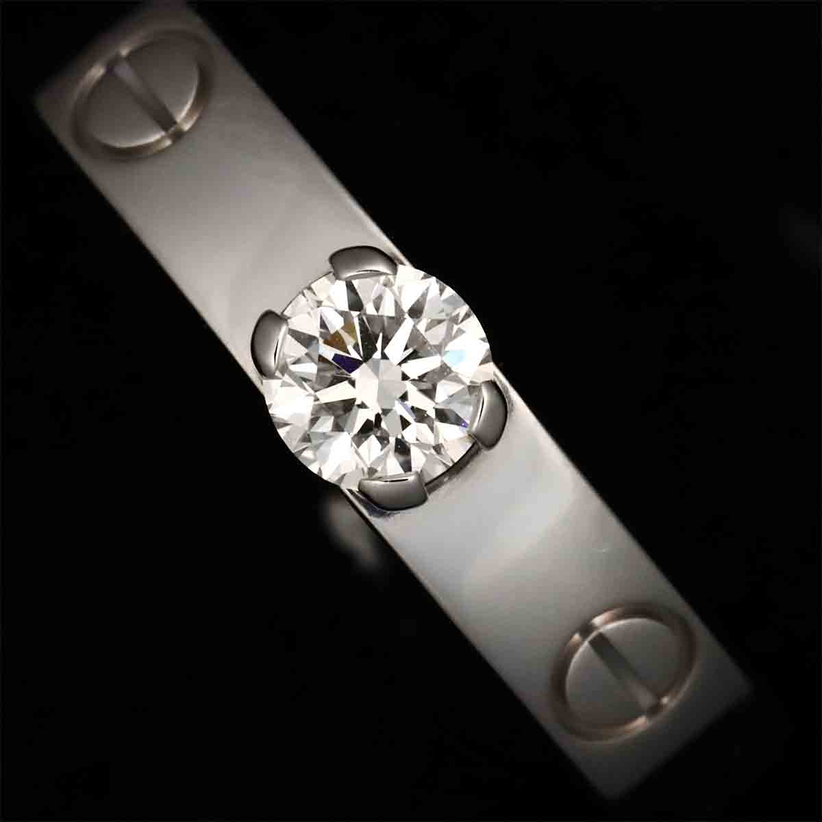 Mini Love Diamond 0.26ct Ring 18K WG 750 size51 5.5-5.75(US)