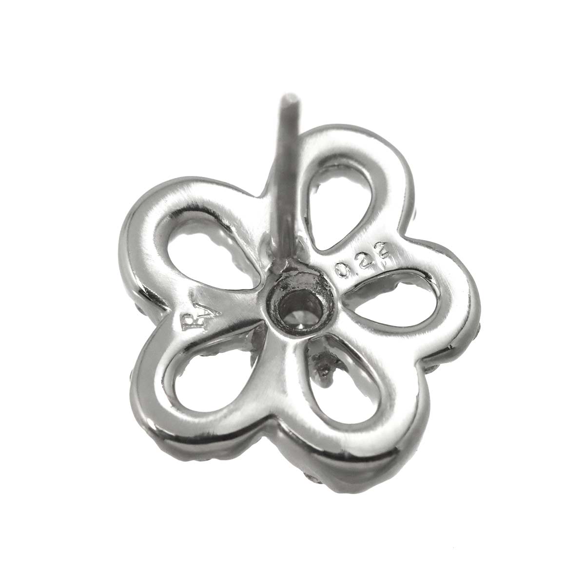 Diamond 0.22ct/0.22ct Earrings Pierced 18K WG 750