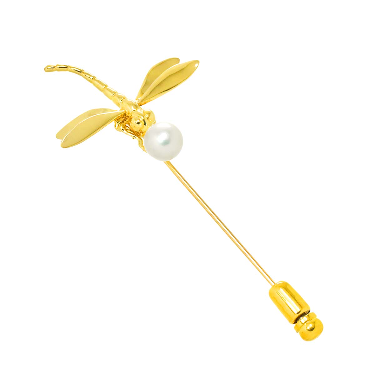 Akoya Pearl 6.7mm Pin Brooch 18K YG 750