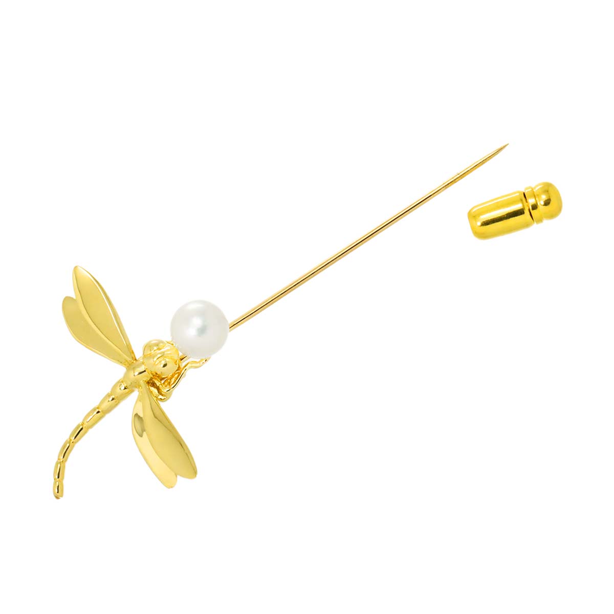 Akoya Pearl 6.7mm Pin Brooch 18K YG 750