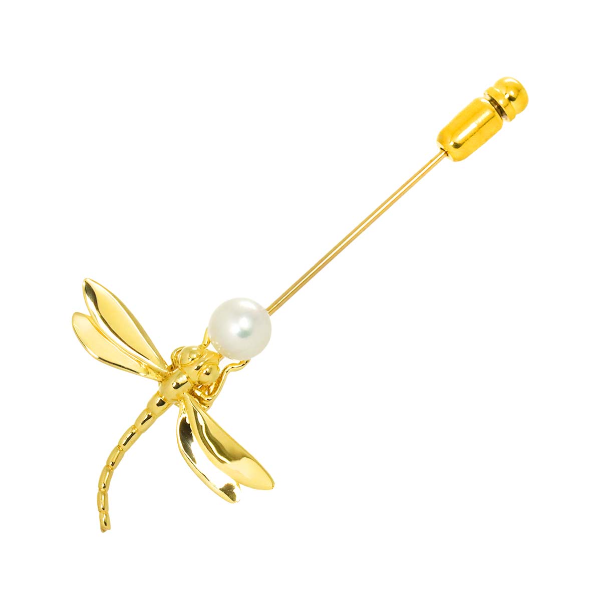 Akoya Pearl 6.7mm Pin Brooch 18K YG 750