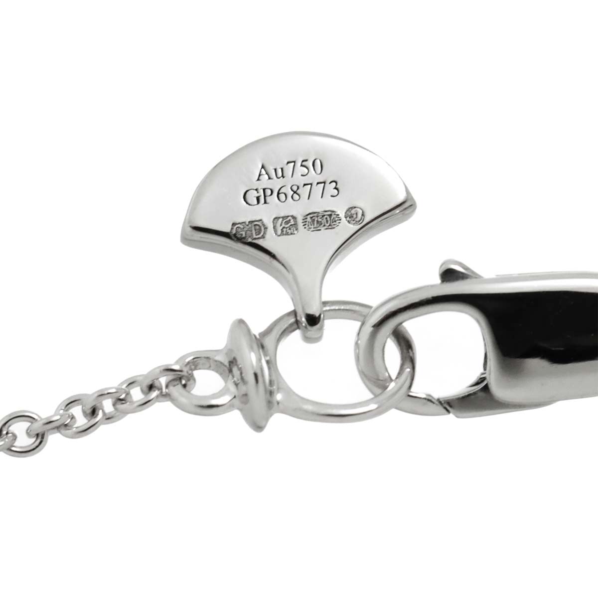 Flower Large Diamond Necklace 18K WG 750