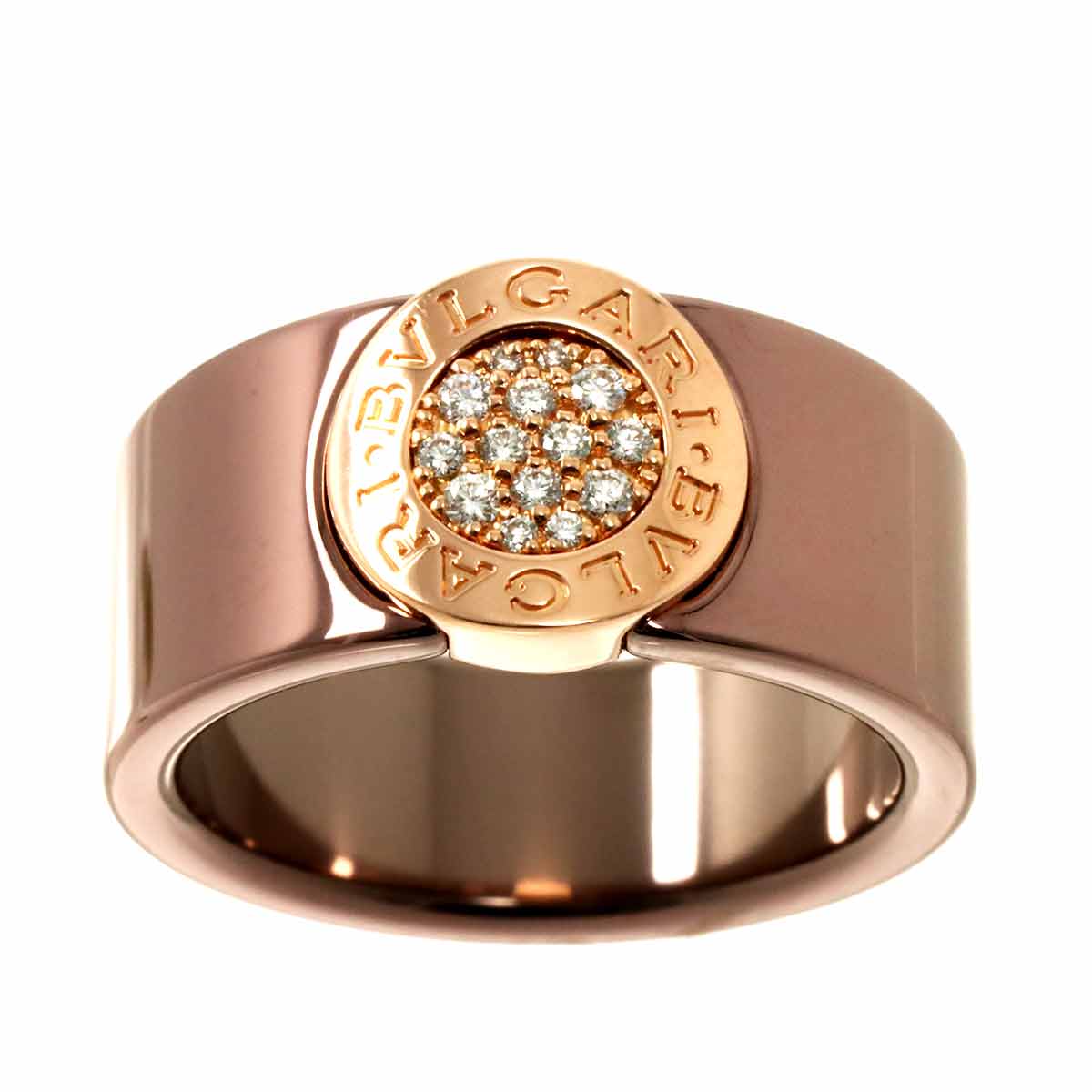 Diamond Ring 18K Pink Gold 750 METAL size60 8.75(US)