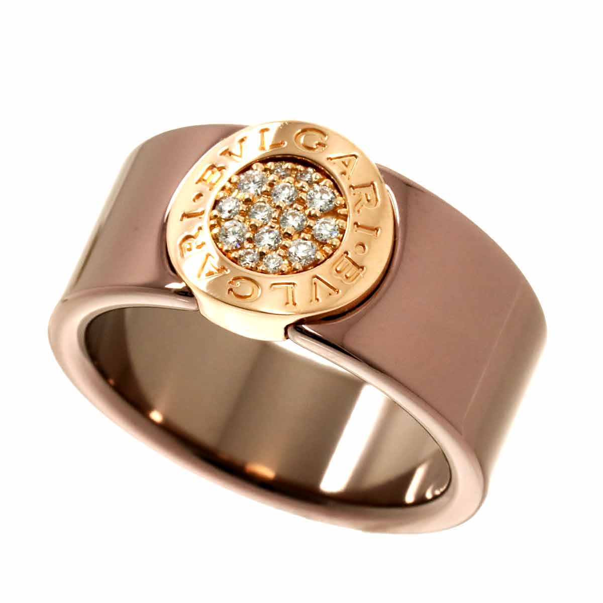 Diamond Ring 18K Pink Gold 750 METAL size60 8.75(US)