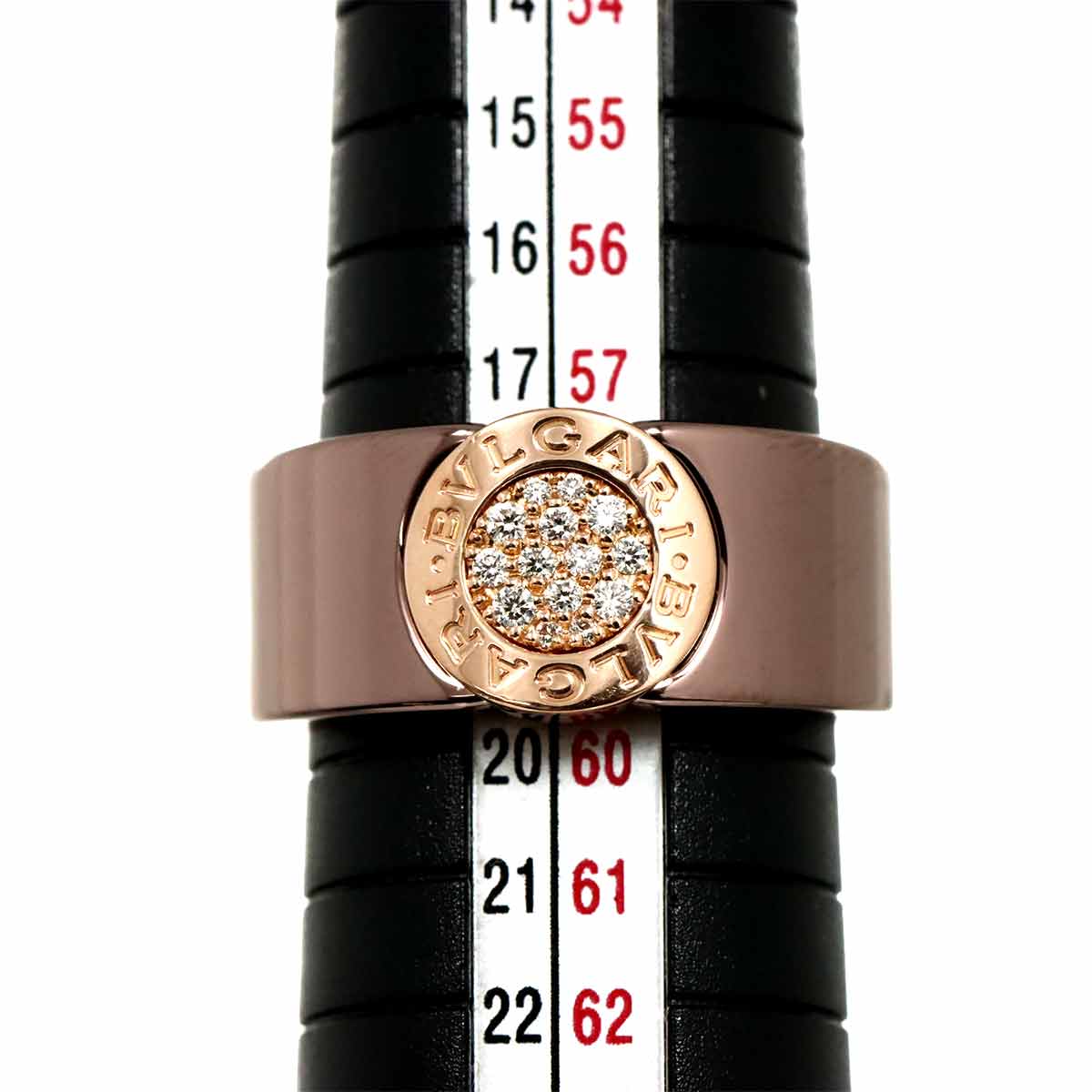 Diamond Ring 18K Pink Gold 750 METAL size60 8.75(US)