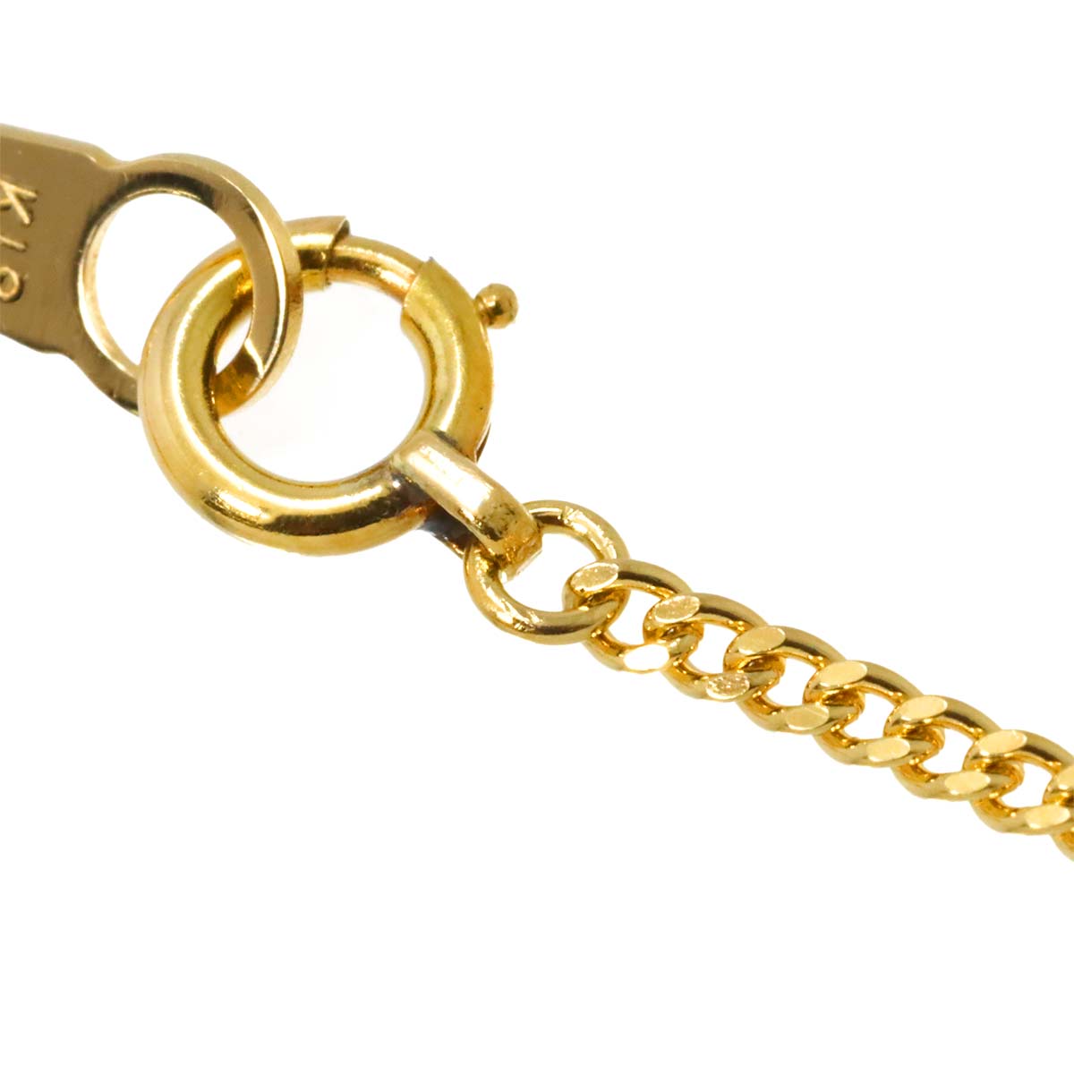 Chrysoprase Onyx Diamond 0.09ct Necklace 18K YG 750