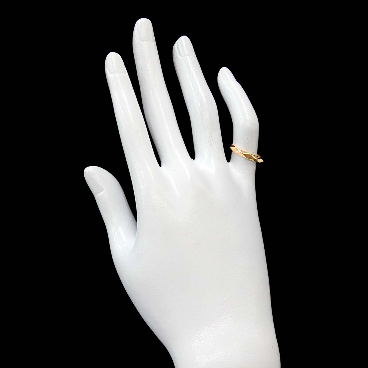 Facet Ring 18K YG 750 Size48 4.5(US)