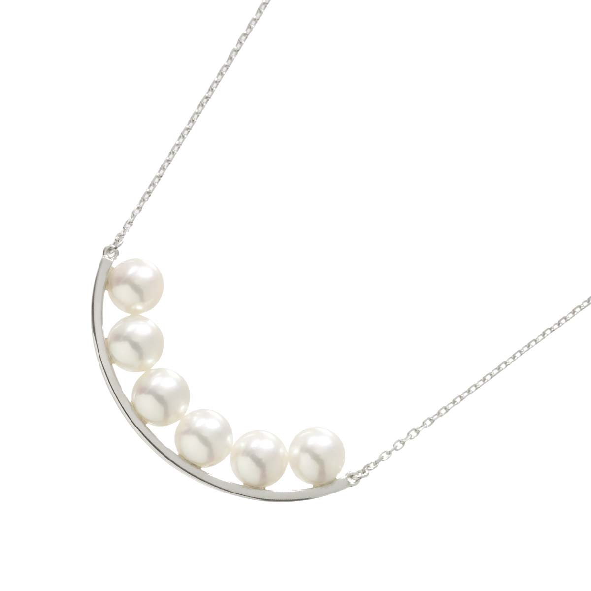 Balance Akoya Pearl 6.3mm Necklace 18K White Gold 750
