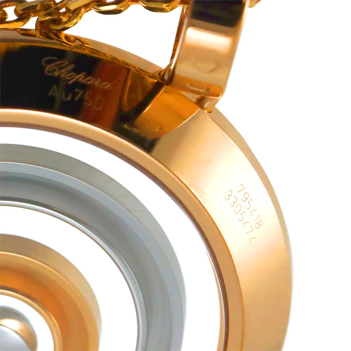 Happy Spirit Diamond Necklace 18K WG PG 750