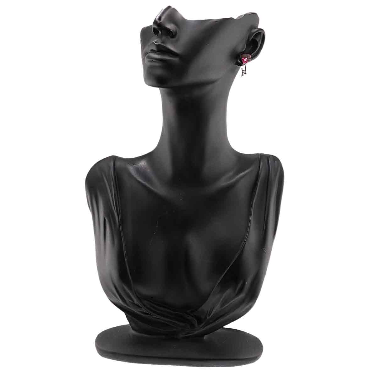 Ruby Earrings Clip on Pt Platinum