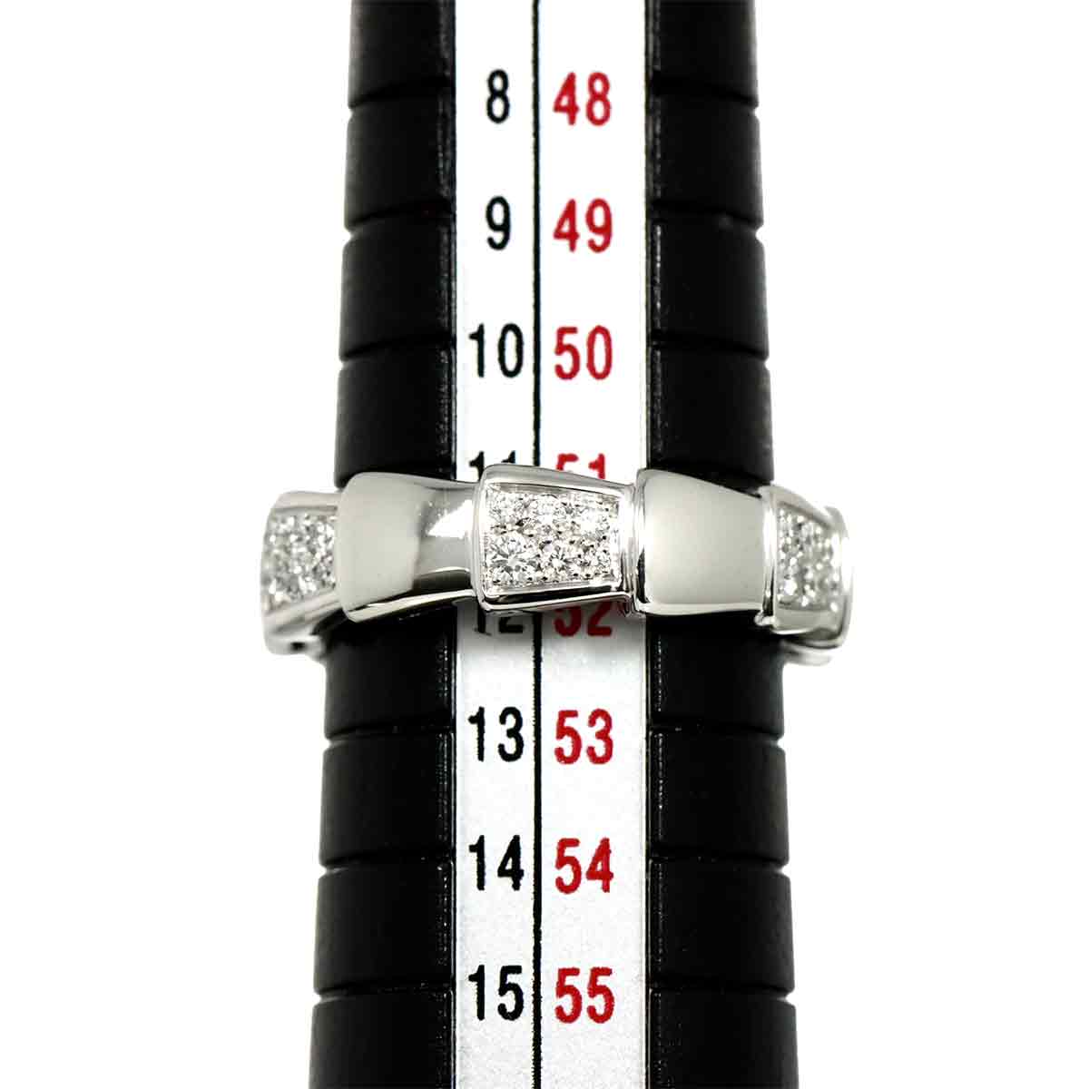 Serpenti Viper Diamond Ring 18K White Gold 750 size52 6(US)