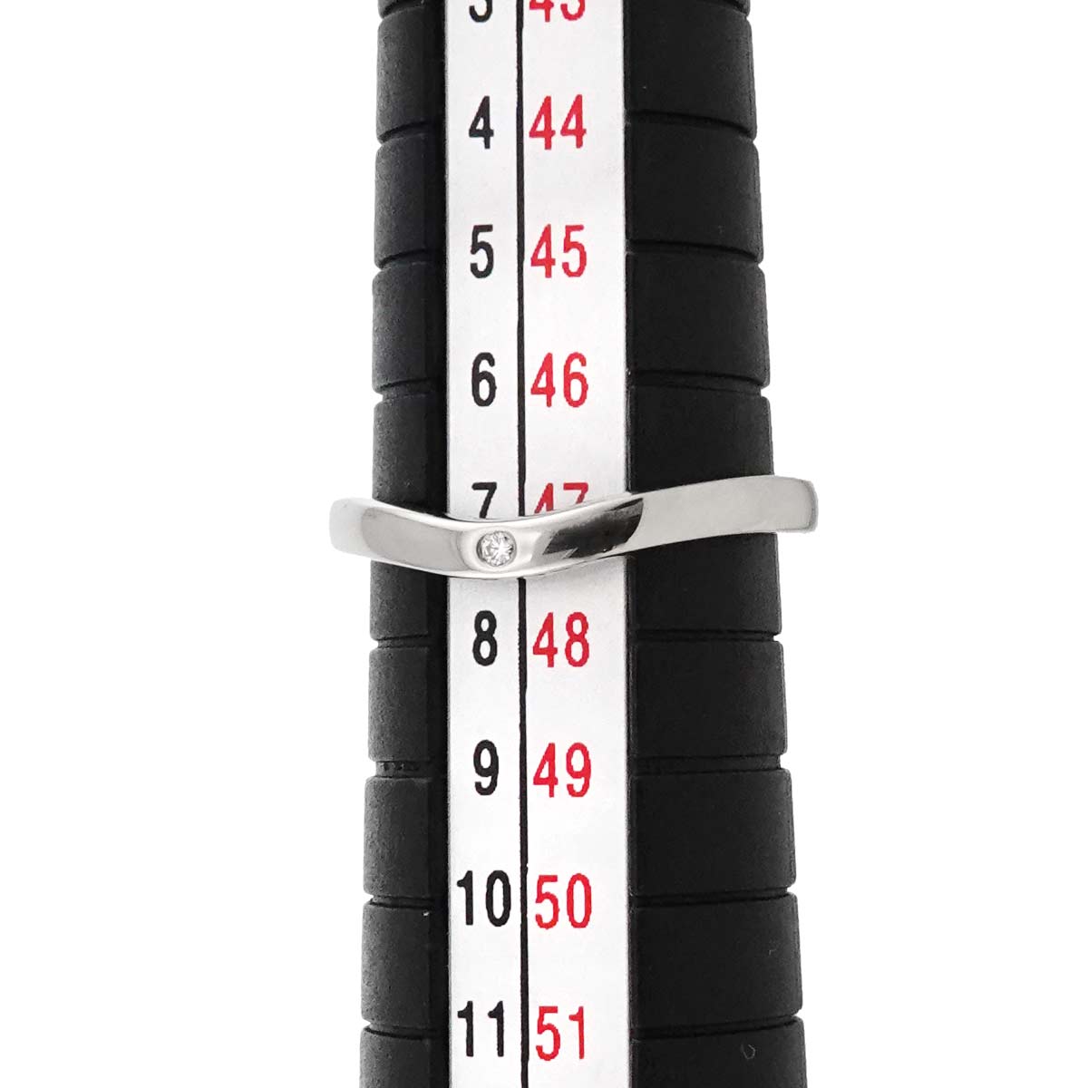 Ballerine curve Diamond 3P Ring Pt Pt size47 4(US)