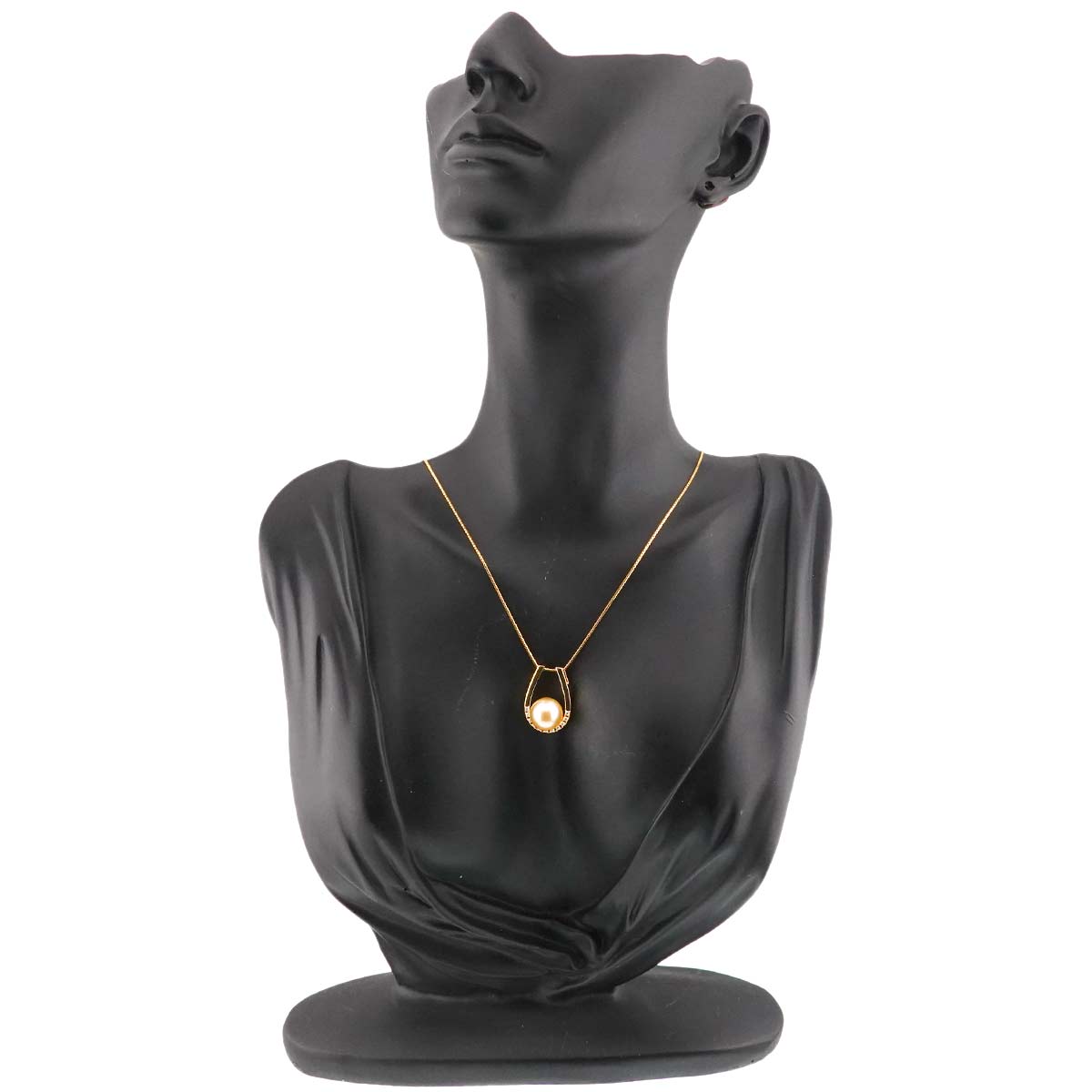 South Sea pearl 10.0mm Diamond 0.10ct Necklace 18K YG 750