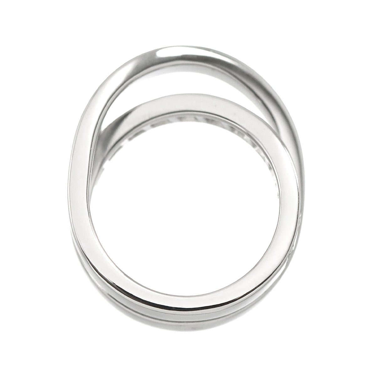 Paris Half Diamond Ring 18K WG 750 Size52 6(US)