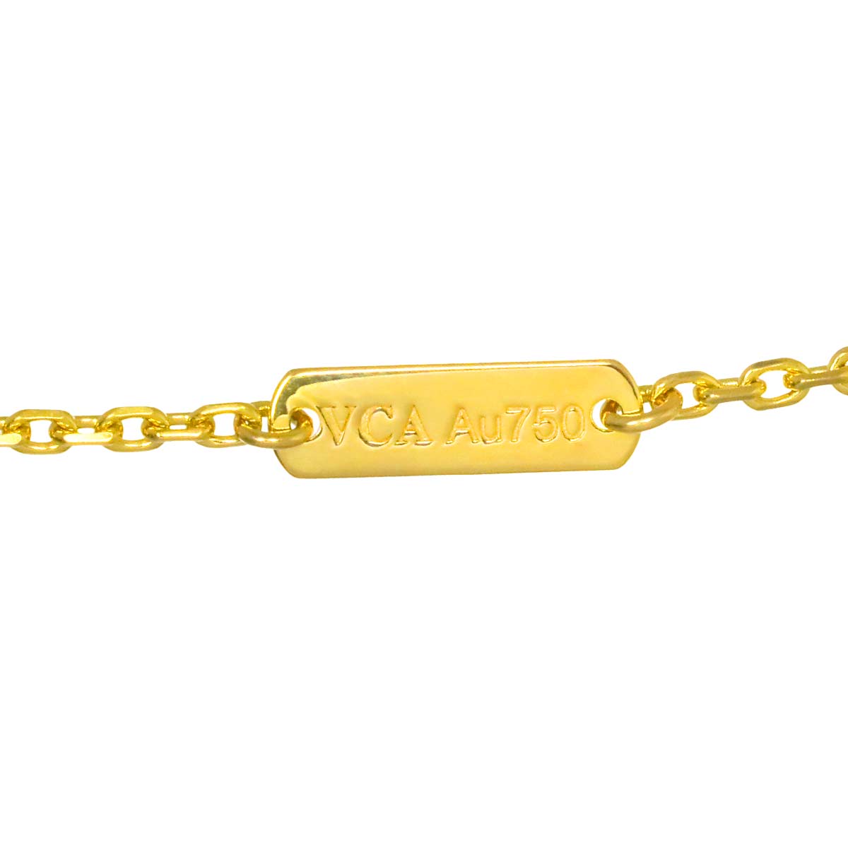 Vintage Alhambra MotherofPearl MOP Necklace 18K YG 750