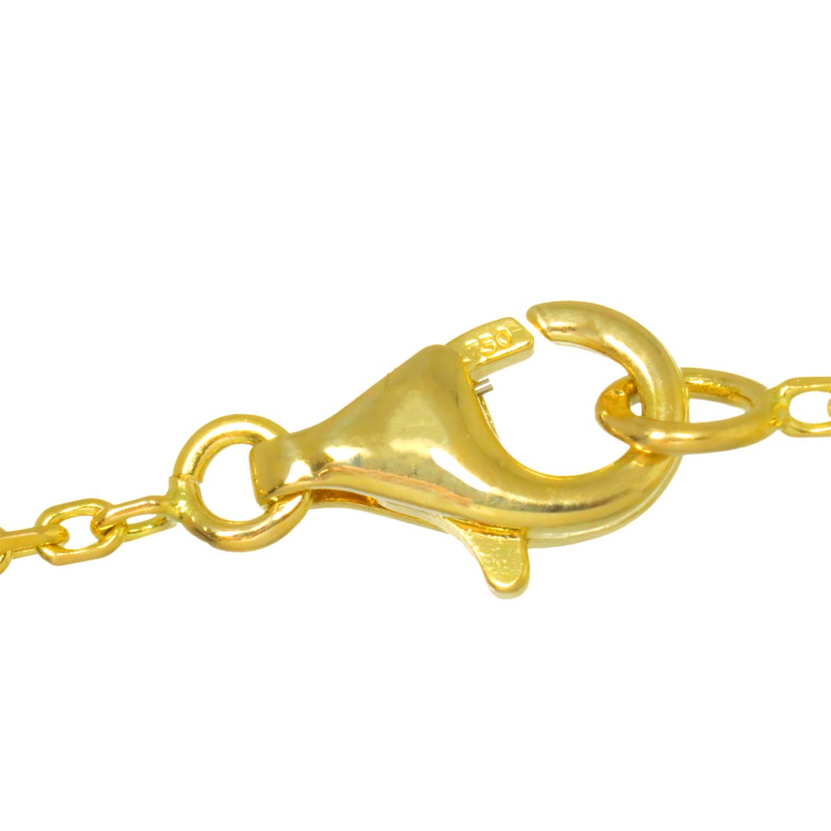 Vintage Alhambra MotherofPearl MOP Necklace 18K YG 750