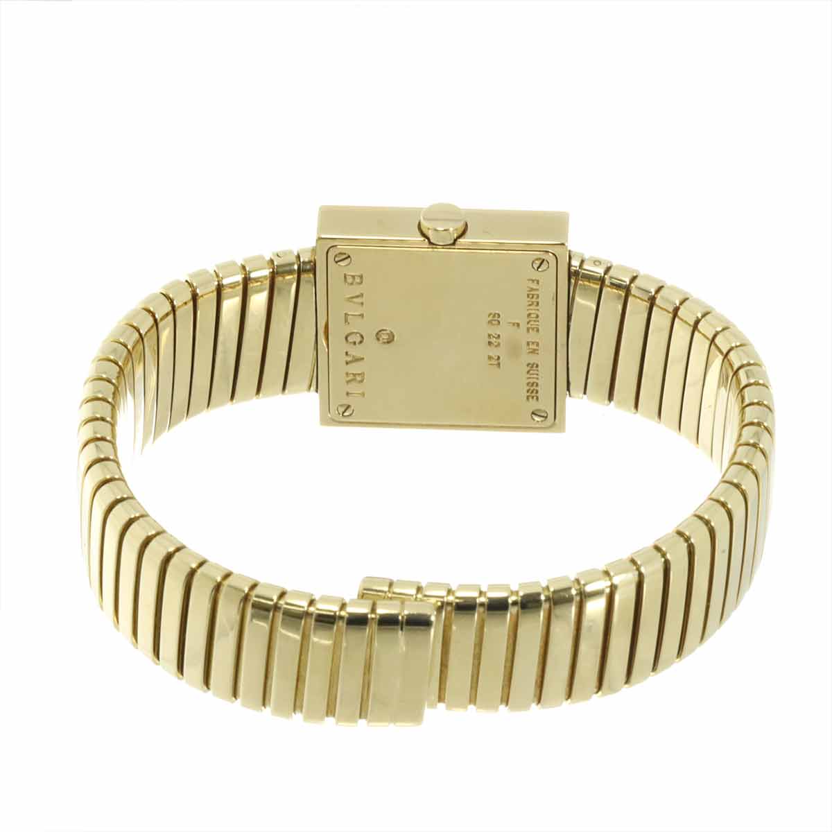 Quadrato Tubogas SQ222T 750 YG Quartz Black Dial Ladies