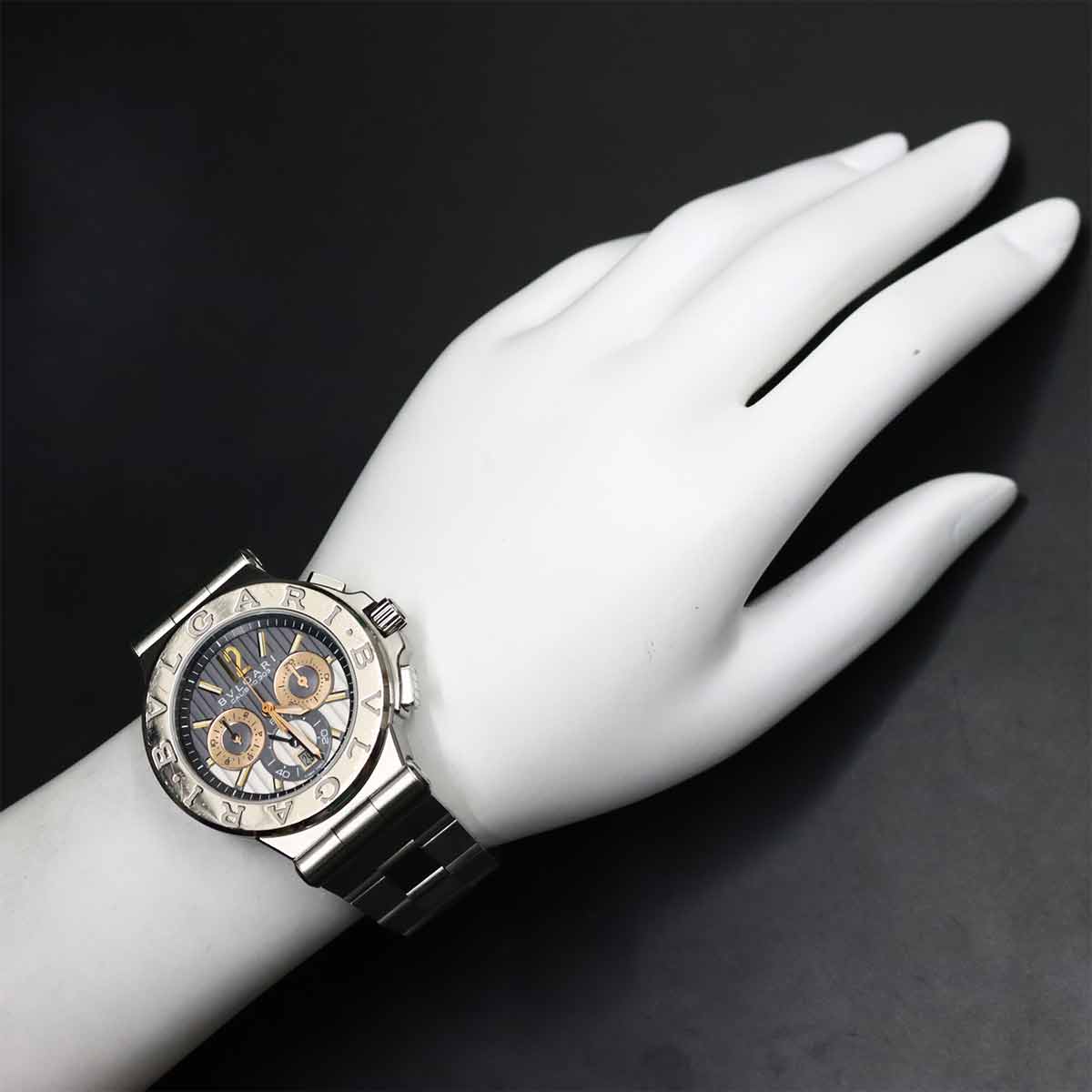 Diagono Calibro 303 DG42SWGCH K18WG Gray Silver Dial Mens