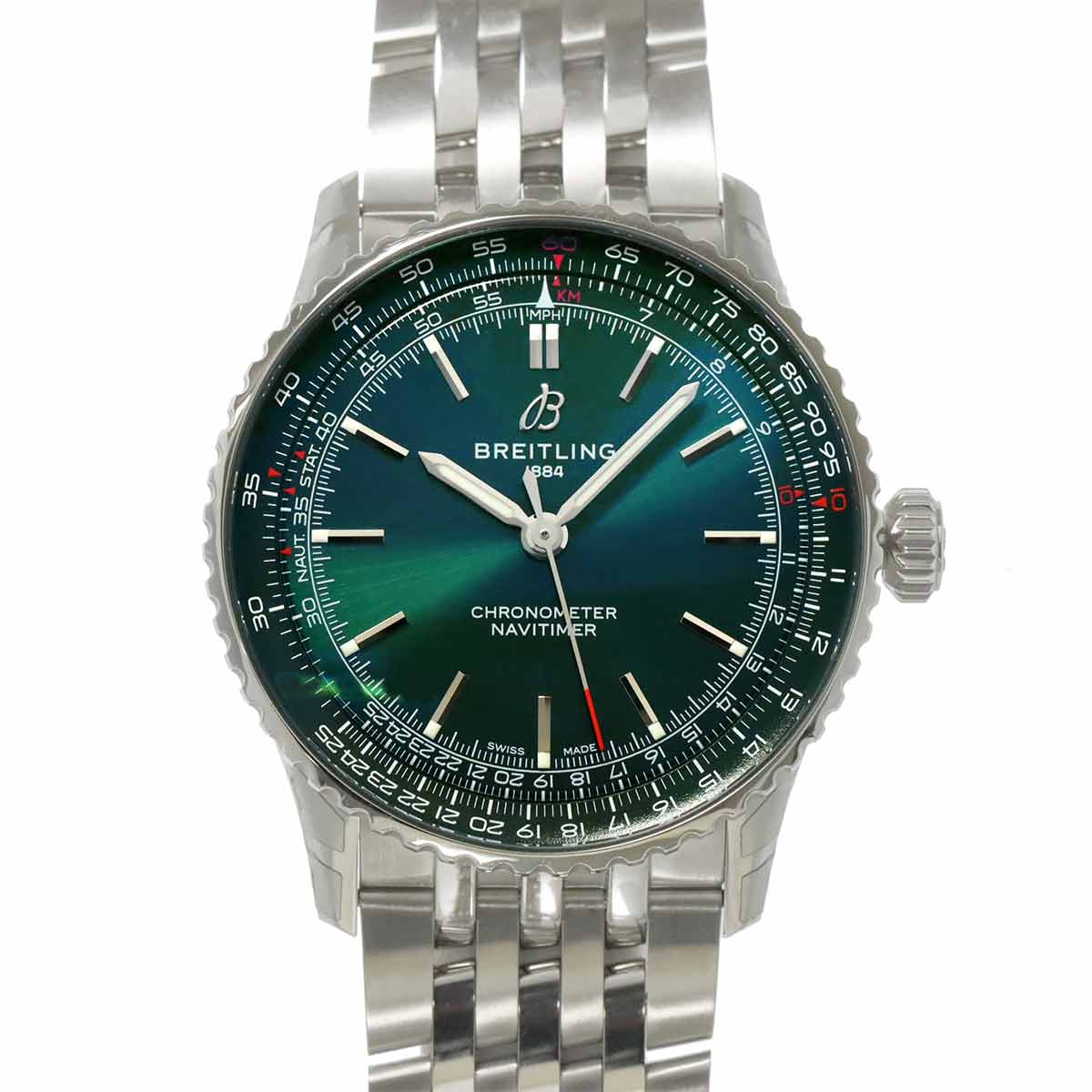 Navitimer 41 A17329 Automatic Green Dial Mens