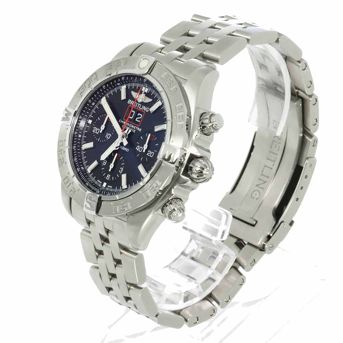 Chronomat Black Bird A44360 Automatic Date Black Dial Mens