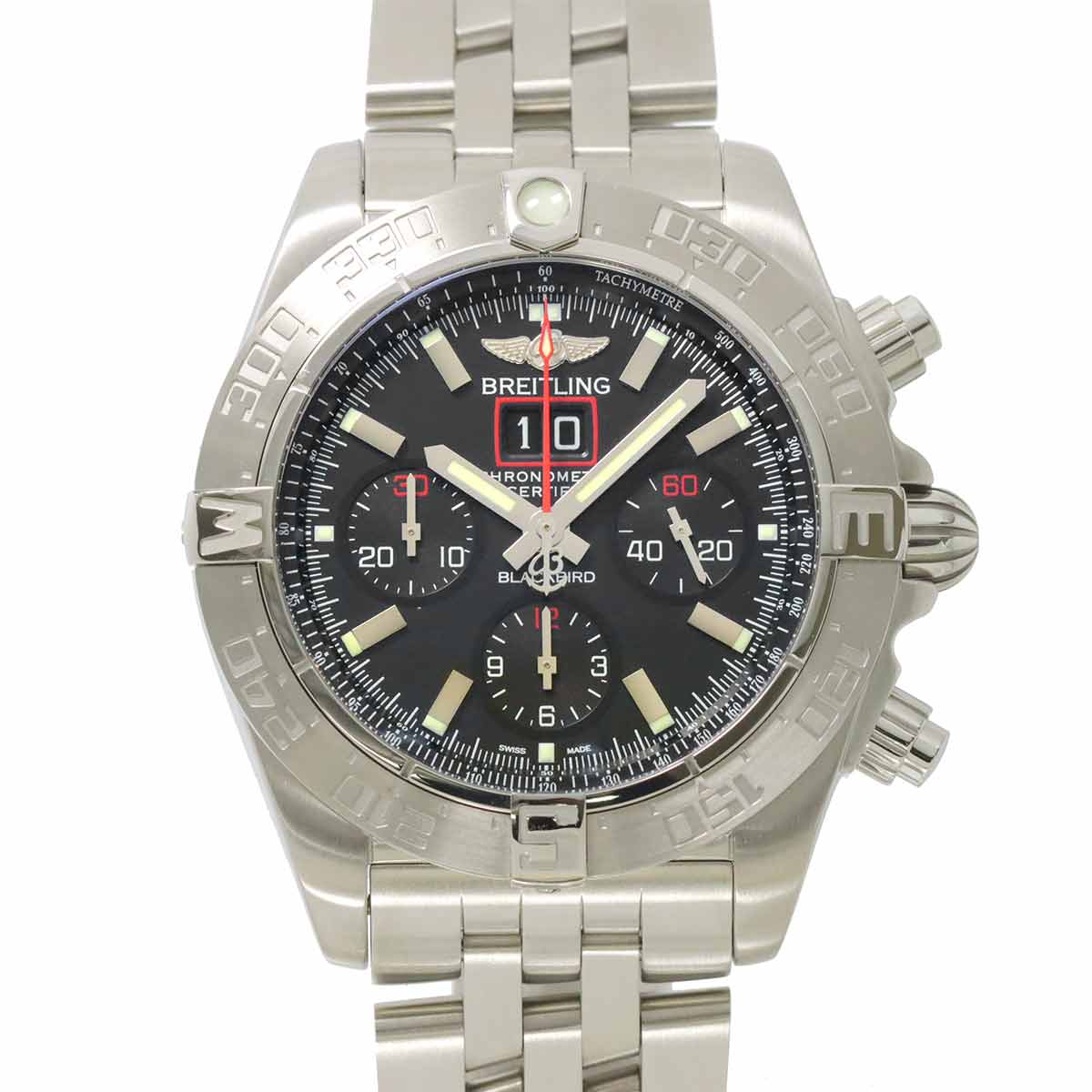 Chronomat Black Bird A44360 Automatic Date Black Dial Mens