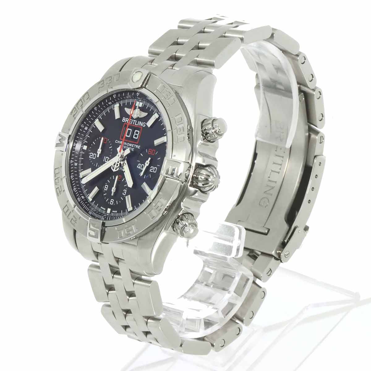 Chronomat Black Bird A44360 Automatic Date Black Dial Mens