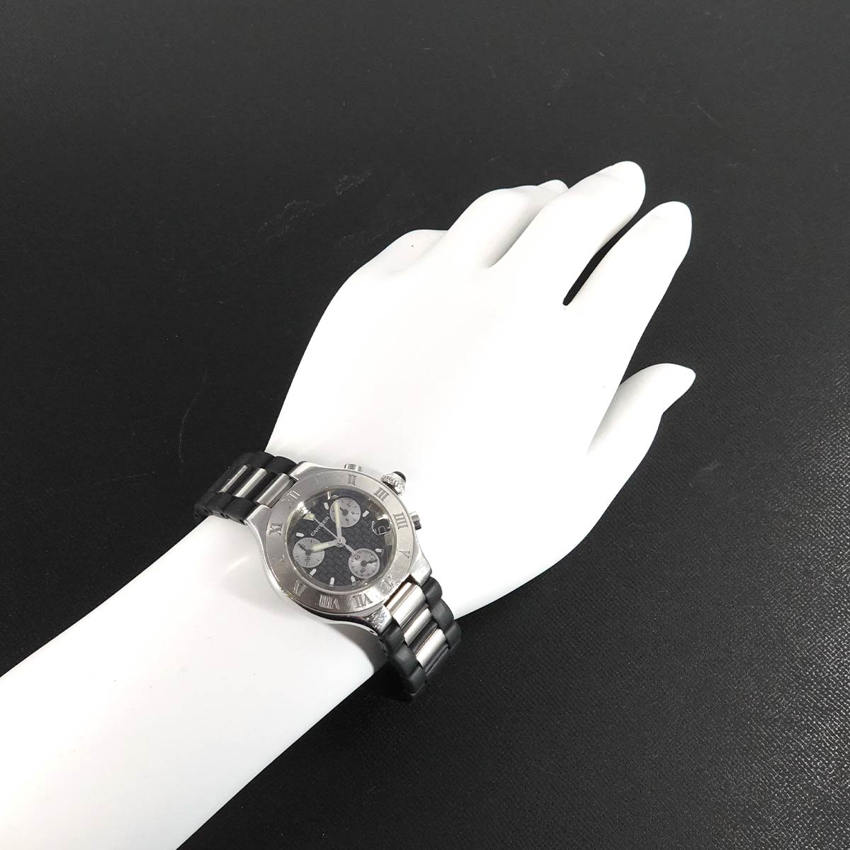 Must 21 Chronoscaph W10198U2 Quartz Black Dial Ladies Watch