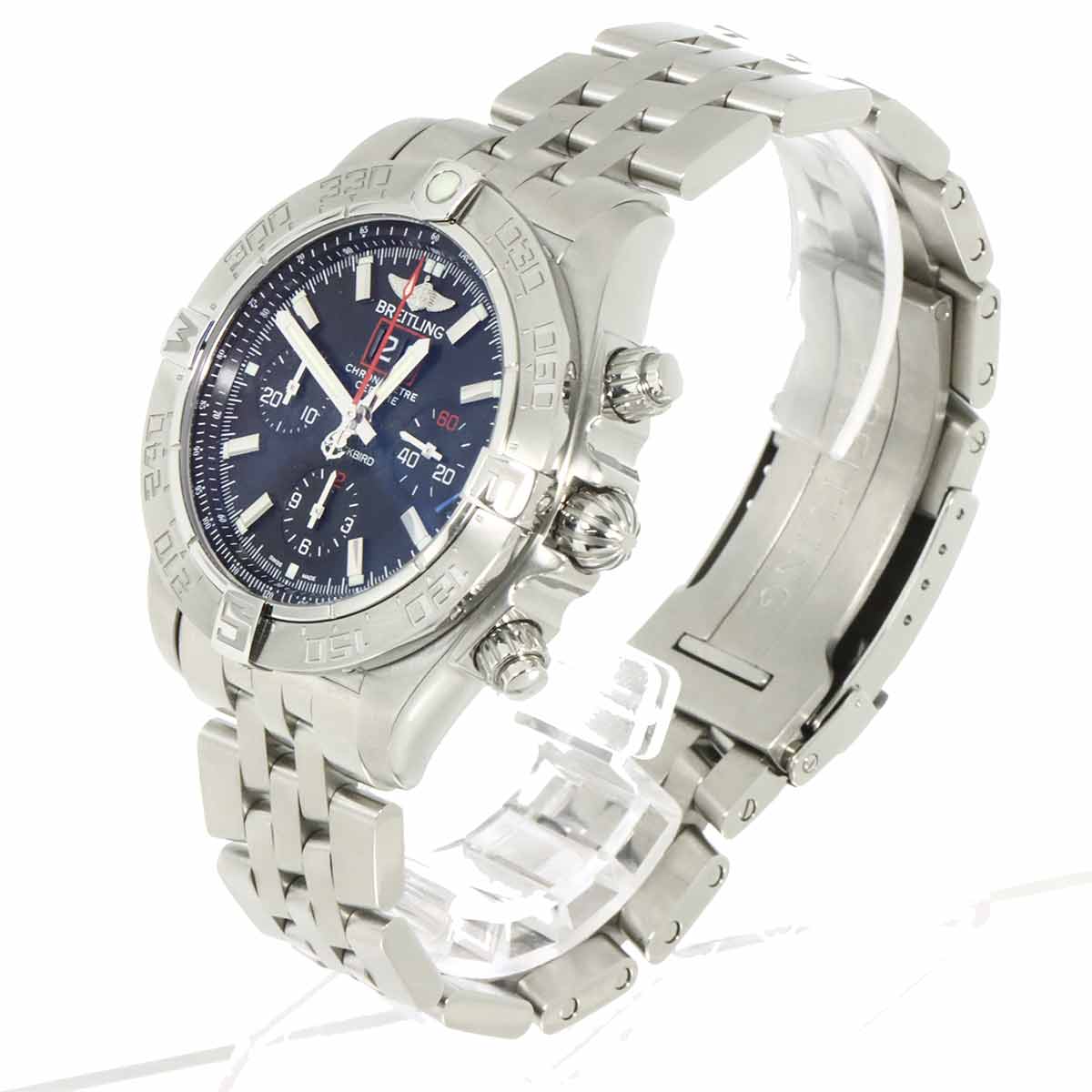 Chronomat Black Bird A44360 Automatic Date Black Dial Mens