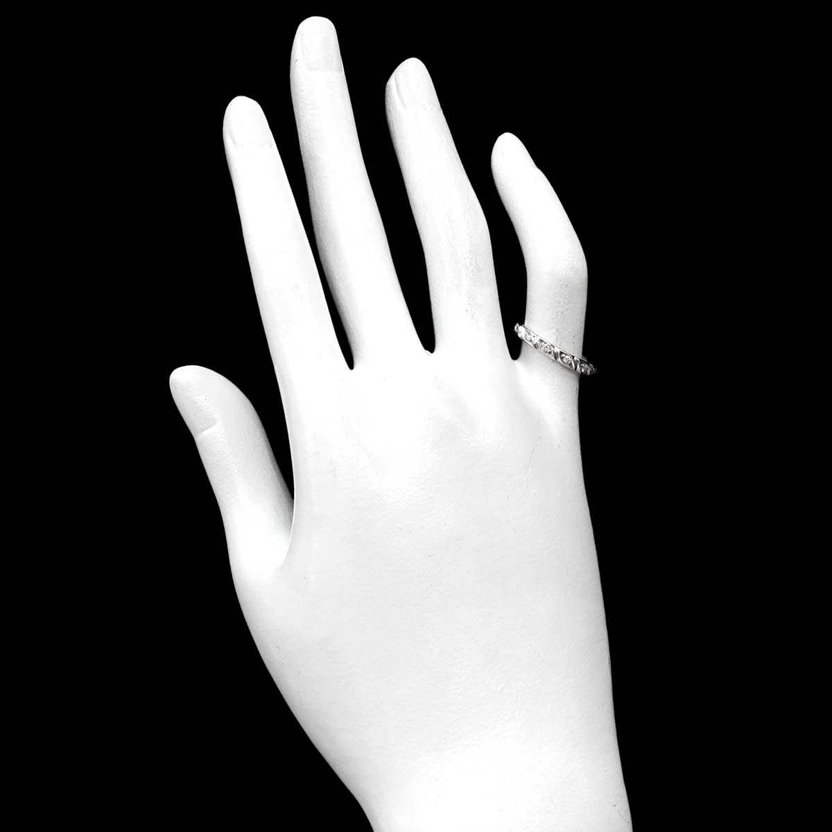 Torsade Half Diamond Ring Platinum size49 4.75-5(US)