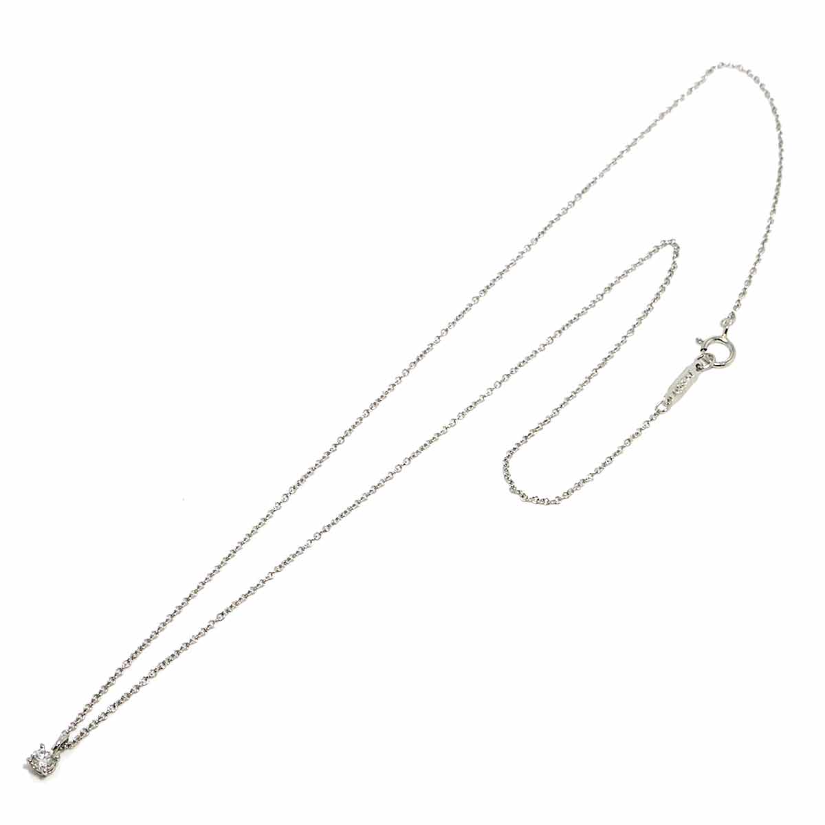 Solitaire Diamond Necklace Platinum