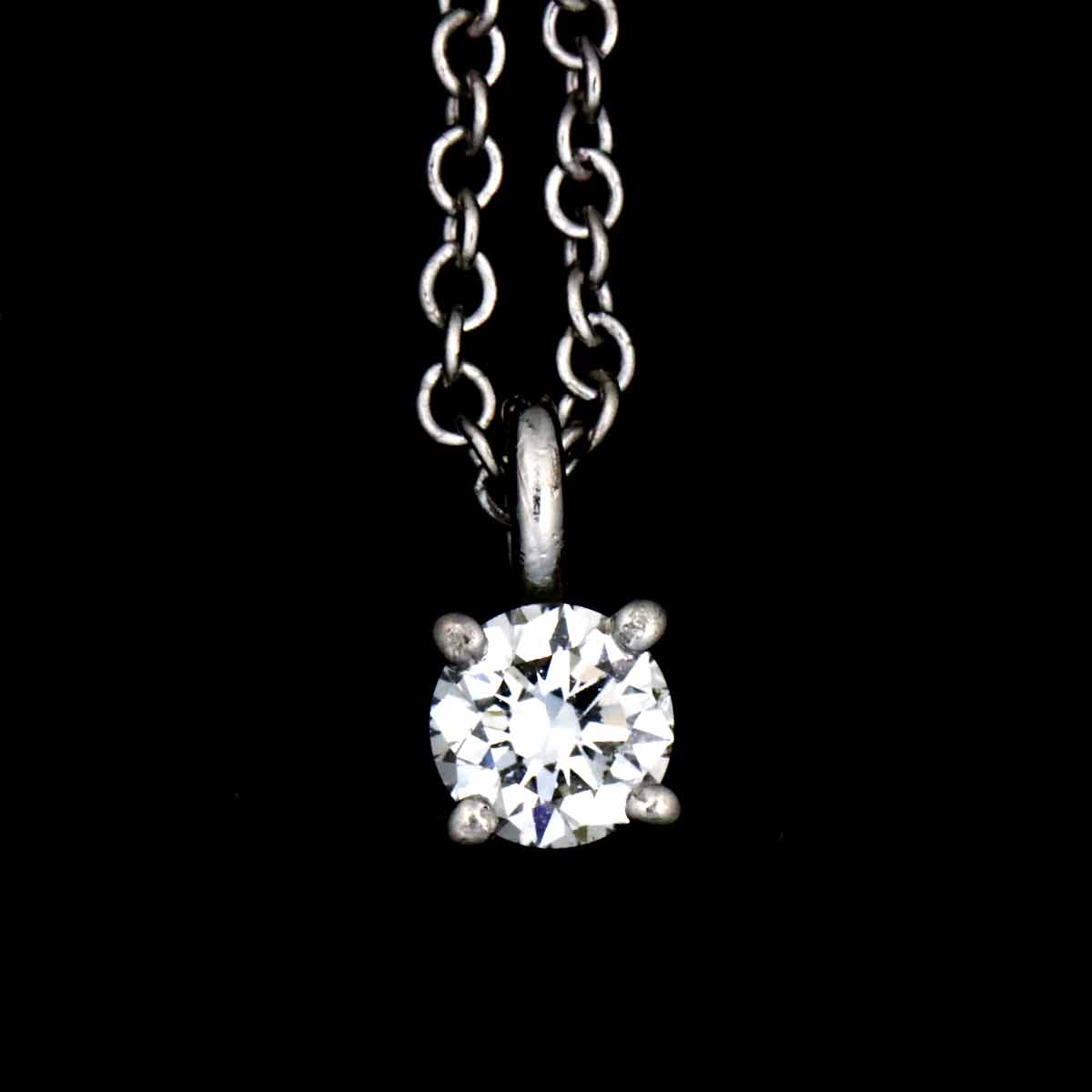 Solitaire Diamond Necklace Platinum