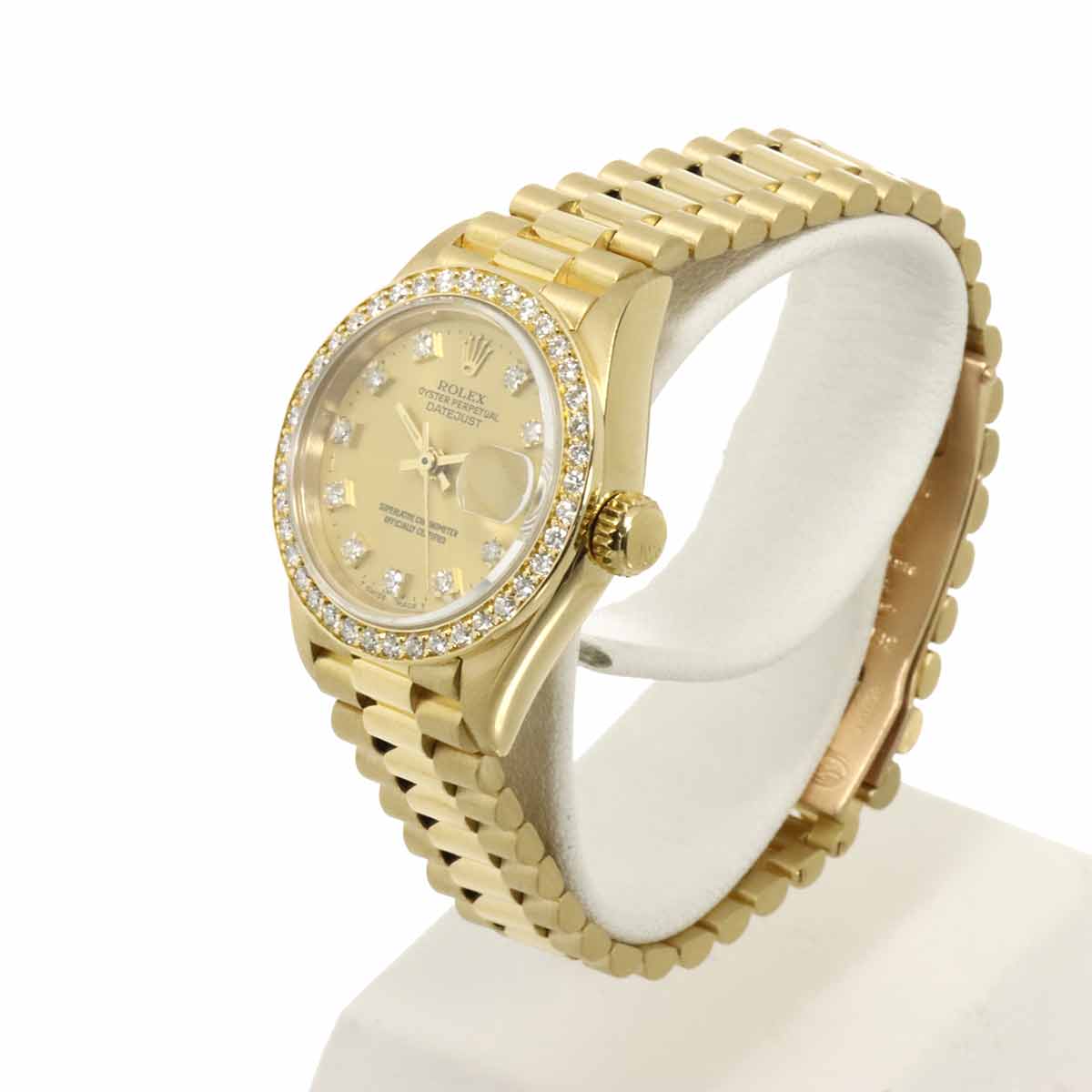 Datejust 69138G Serial R Diamond Bezel 750 YG Gold Dial Ladies