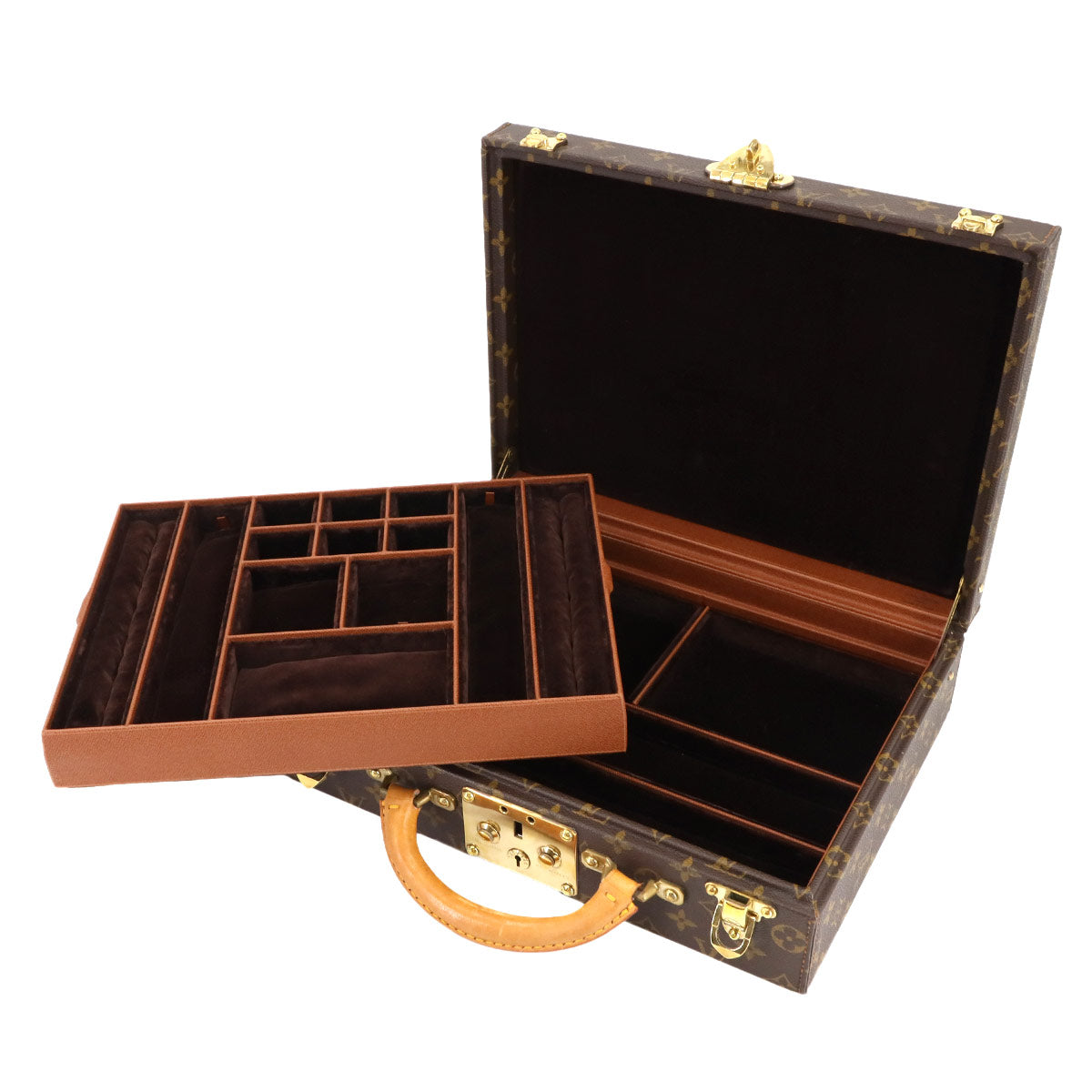 Monogram Boite Bijoux Jewelry case Trunk Brown M47120