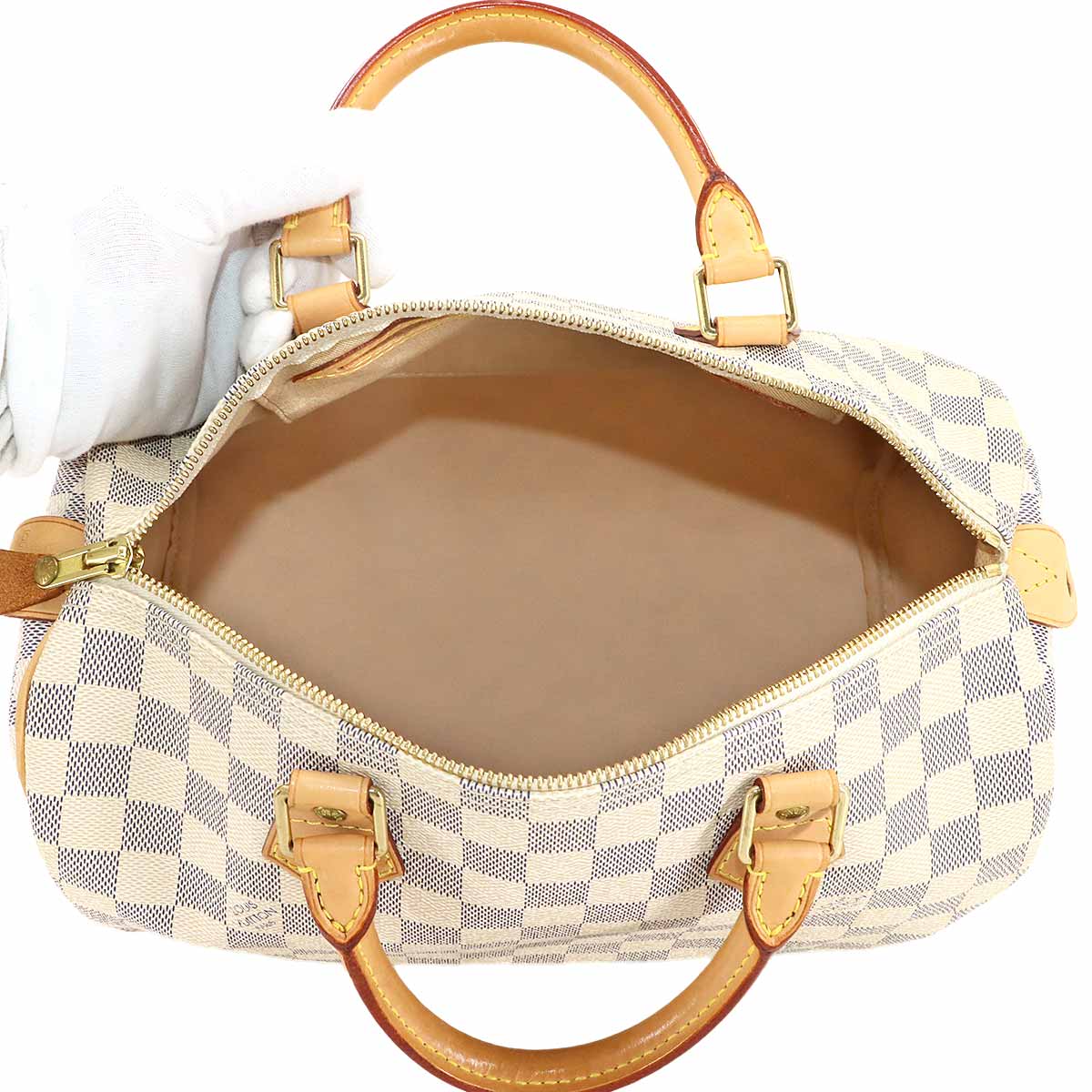 Damier Azur Speedy 30 Hand Bag White N41533 Purse