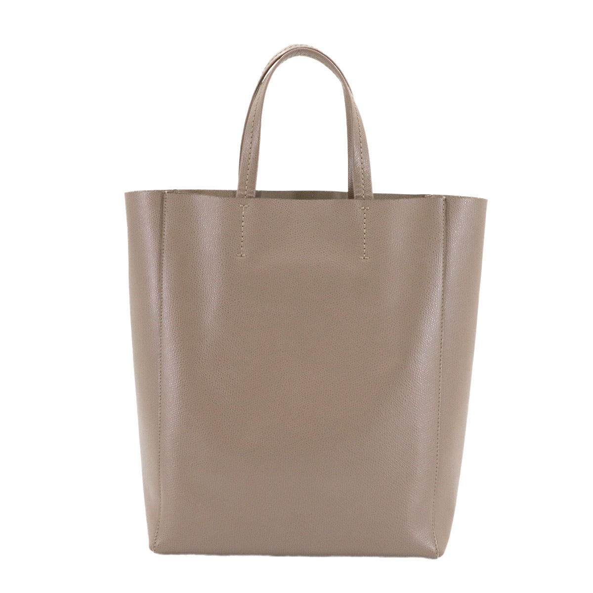 Small Vertical Cabas 2way Tote Shoulder Bag Leather Taupe 189813