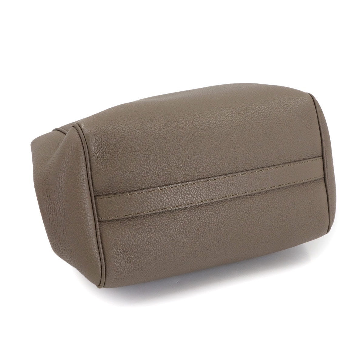 Small Folded Cabas 2way Tote Shoulder Bag Leather Taupe 194073