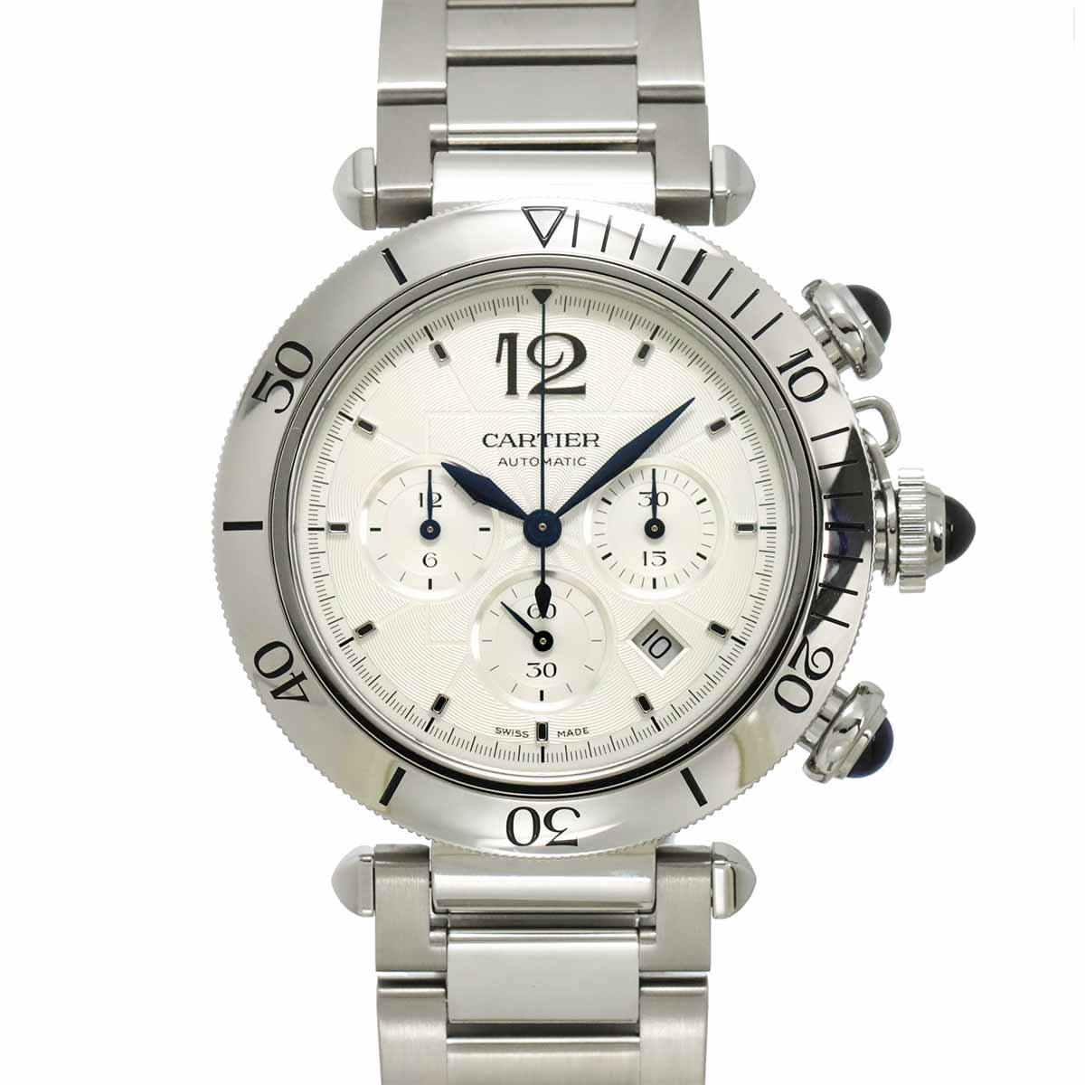 Pasha de Cartier WSPA0018 Automatic Silver Dial Mens Watch