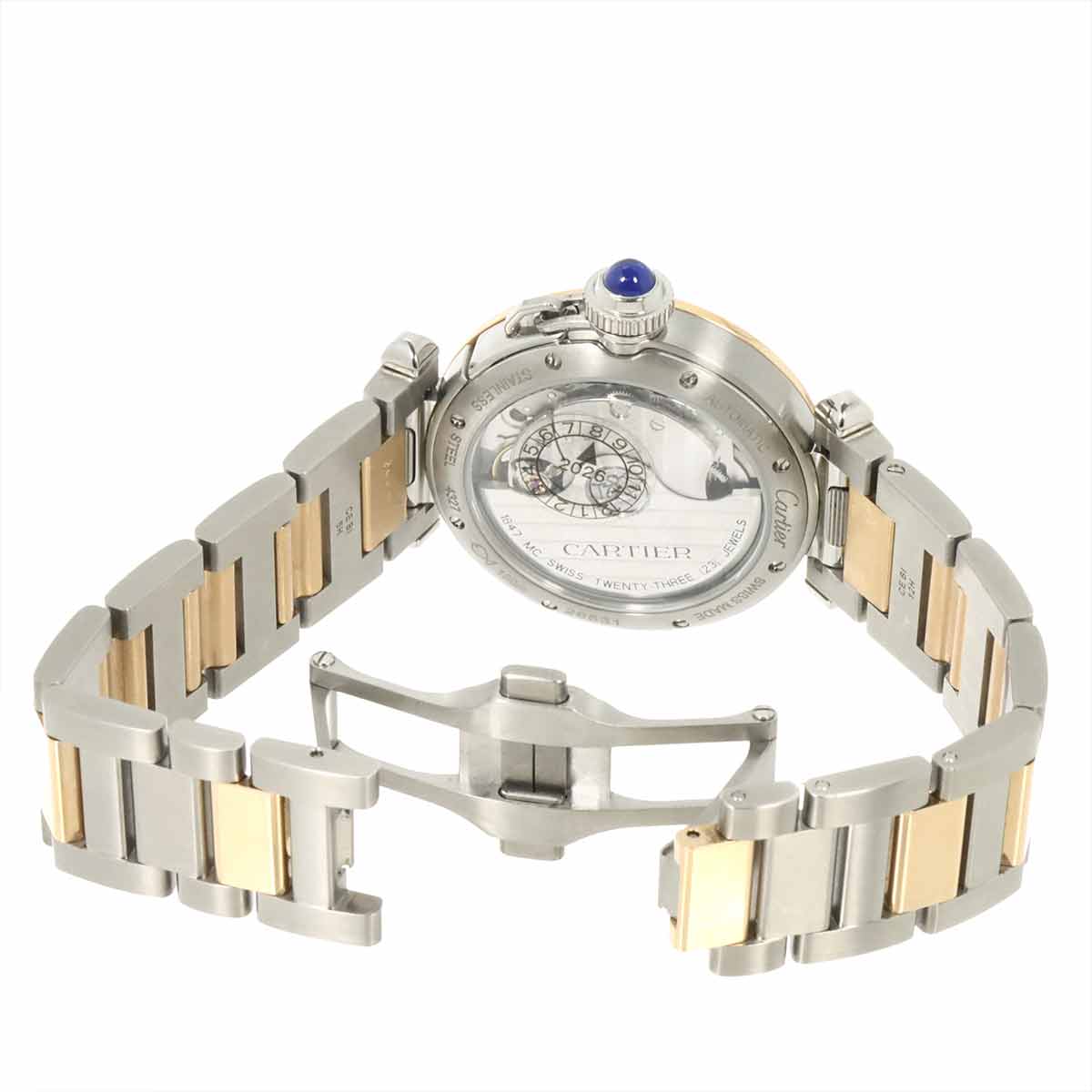 Pasha W2PA0008 Automatic 750 Pink Gold Silver Dial Mens Watch