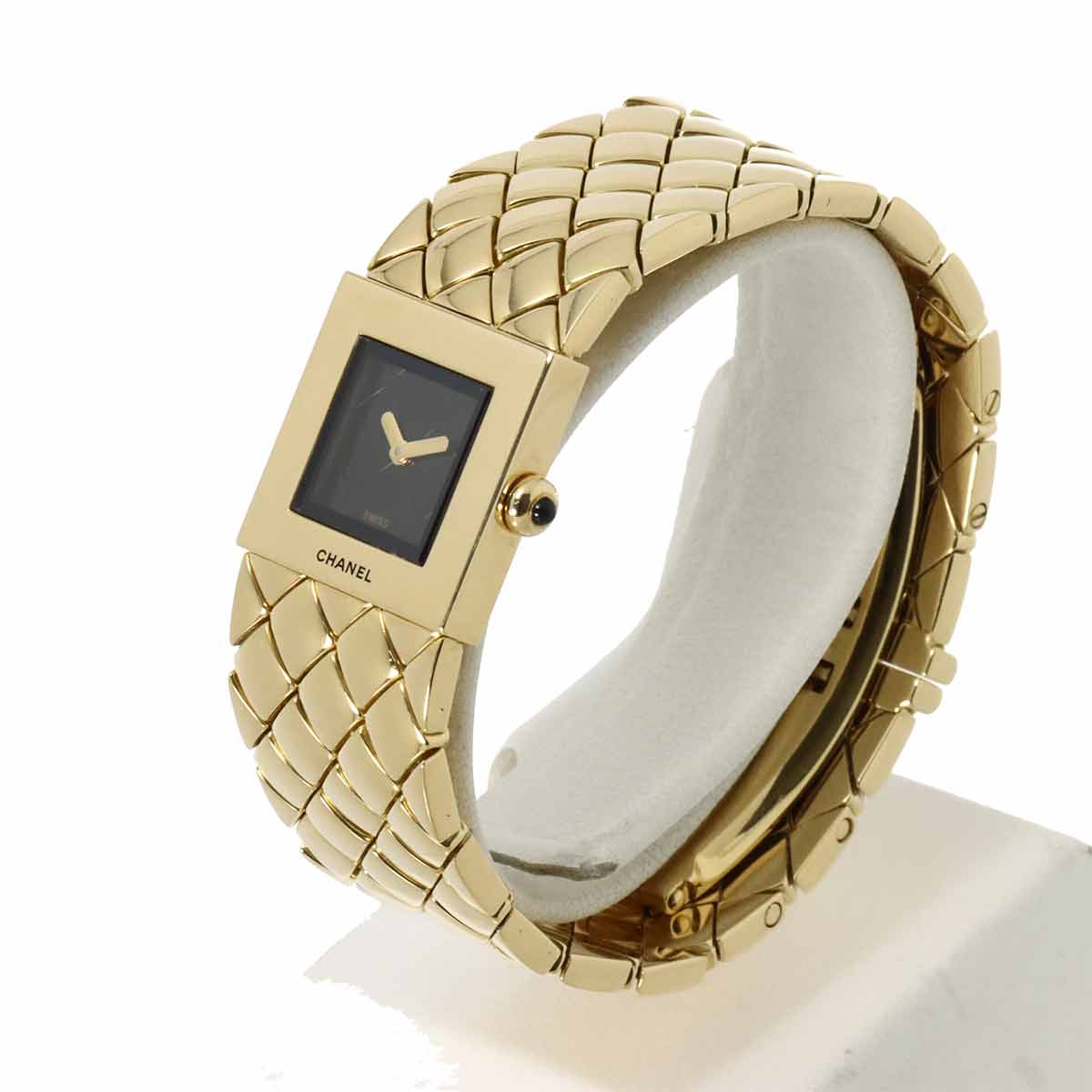 Matelasse H0008 Quartz K18YG Black Dial Ladies Watch